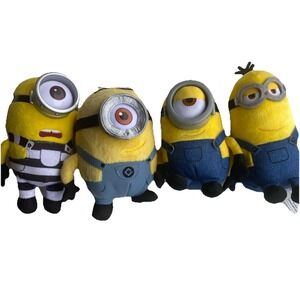 Despicable Me Minions Plush Figures Stuffed Toys Lot Of 4